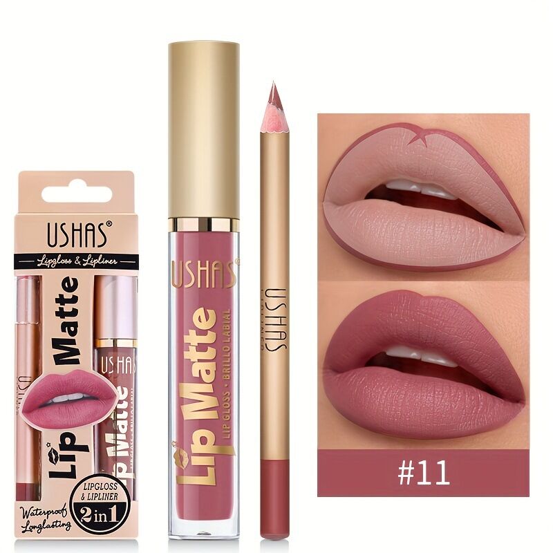 Labial + delineador, Ushas