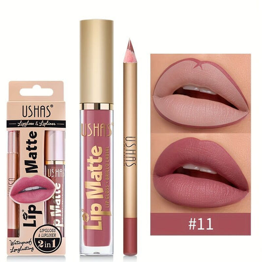 Labial + delineador, Ushas